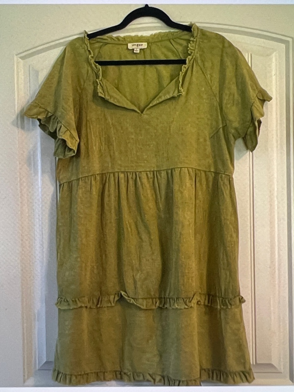 Umgee Tiered Ruffle Gauzy Dress